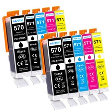 10 Patronen passend für Canon Pixma TS5000 TS5050 TS5051 TS5053 TS5055 570