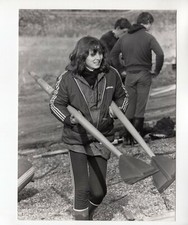 Original Press Photo Rowing Oxford University Cox Sue Brown 13.3.1982