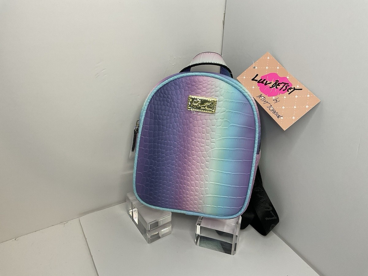 Betsey Johnson Rainbow Sequin Mini Backpack Loungefly Disney Parks Rainbow Sequin Ombré mini Backpack  main image 2