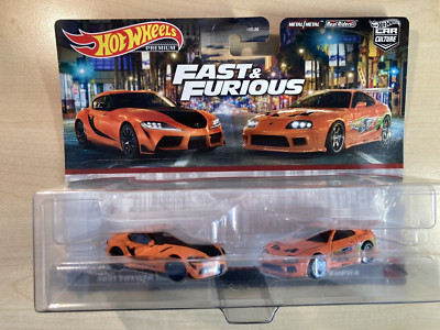 Hot wheels Premium two car pack Fast and Furious Toyota Supra on Real Riders