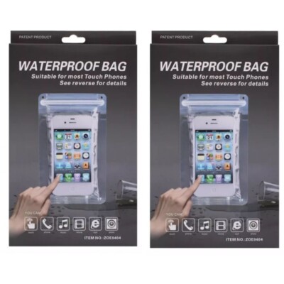 2 x Wasserdichte Tasche Unterwasser Schwimmbad Schwimm Case Trockentasche Handy