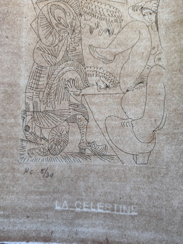 PABLO PICASSO LA CELESTINE 1971 HC AQUATINT ETCHING LITHO LIMITED EDITION 5/30 - Picture 9 of 12