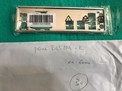 ASUS IO SHIELD for ASUS  PRIME B450M K , PRIME B450M-K  , ORIGINAL 