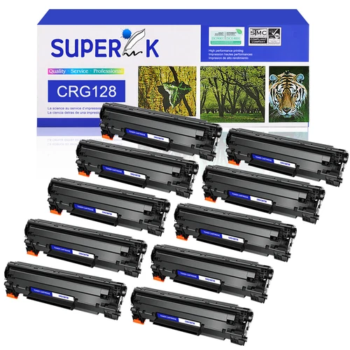 10PK Toner Cartridge For Canon 128 ImageClass D530 D550 MF4770n MF4880dw Printer