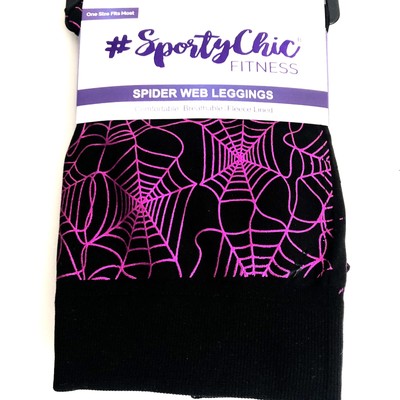 SPORTY CHIC FITNESS SPIDER WEB LEGGINGS 