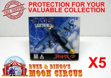 5x CLEAR PLASTIC PROTECTIVE BOX SLEEVE FOR ATARI JAGUAR CD CARDBOARD GAME CASES