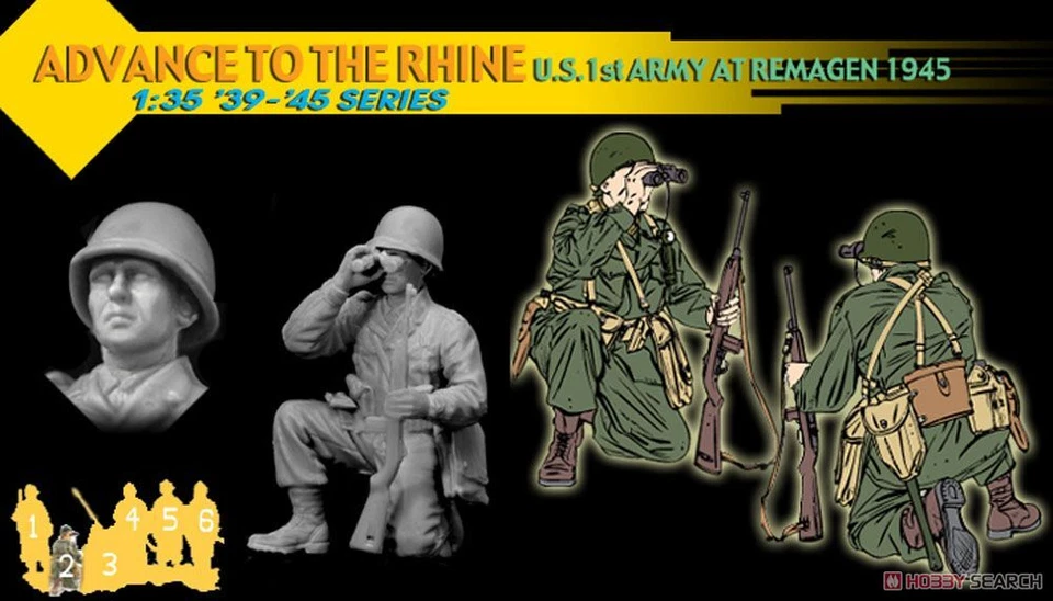 DRAGON 6271 1/35 WW.II U.S. 1ST ARMY SOLDIER RHINE RIVER REMAGEN IRON BRIDGE1945 - Image 3 of 4