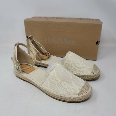 Bella Marie Becca-30 Women Sandal Size 9 M Beige Ankle Strap Shoes