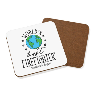 World's Best Poliziotto – Set Di 4 Sottobicchieri Quadrati 9x9 Cm, Finitura Lucida, Regalo