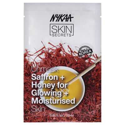 Nykaa Naturals Skin Secrets Bubble Sheet Mask - Saffron and Honey - 0.67 oz
