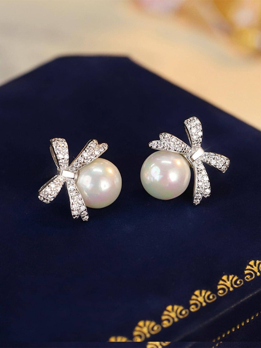 Christmas pearl earrings Clearance