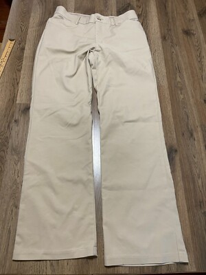 Lee Pants, Women's Size 32, Tan, Trouser Mid Rise Regular Fit FLEX MOTION 