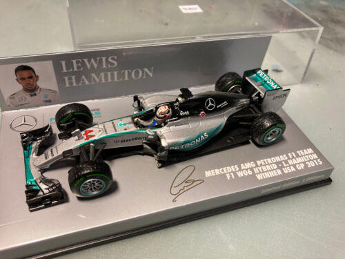 1/43 Minichamps Mercedes AMG W06 USA GP Winner 2015 Champion Hamilton Rain tyres - Bild 2 von 3