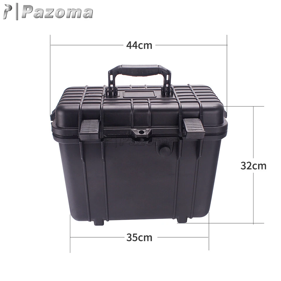 Motorcycle Waterproof Rear Saddlebags Side Case Box Universal For Honda Yamaha - Image 2 of 4