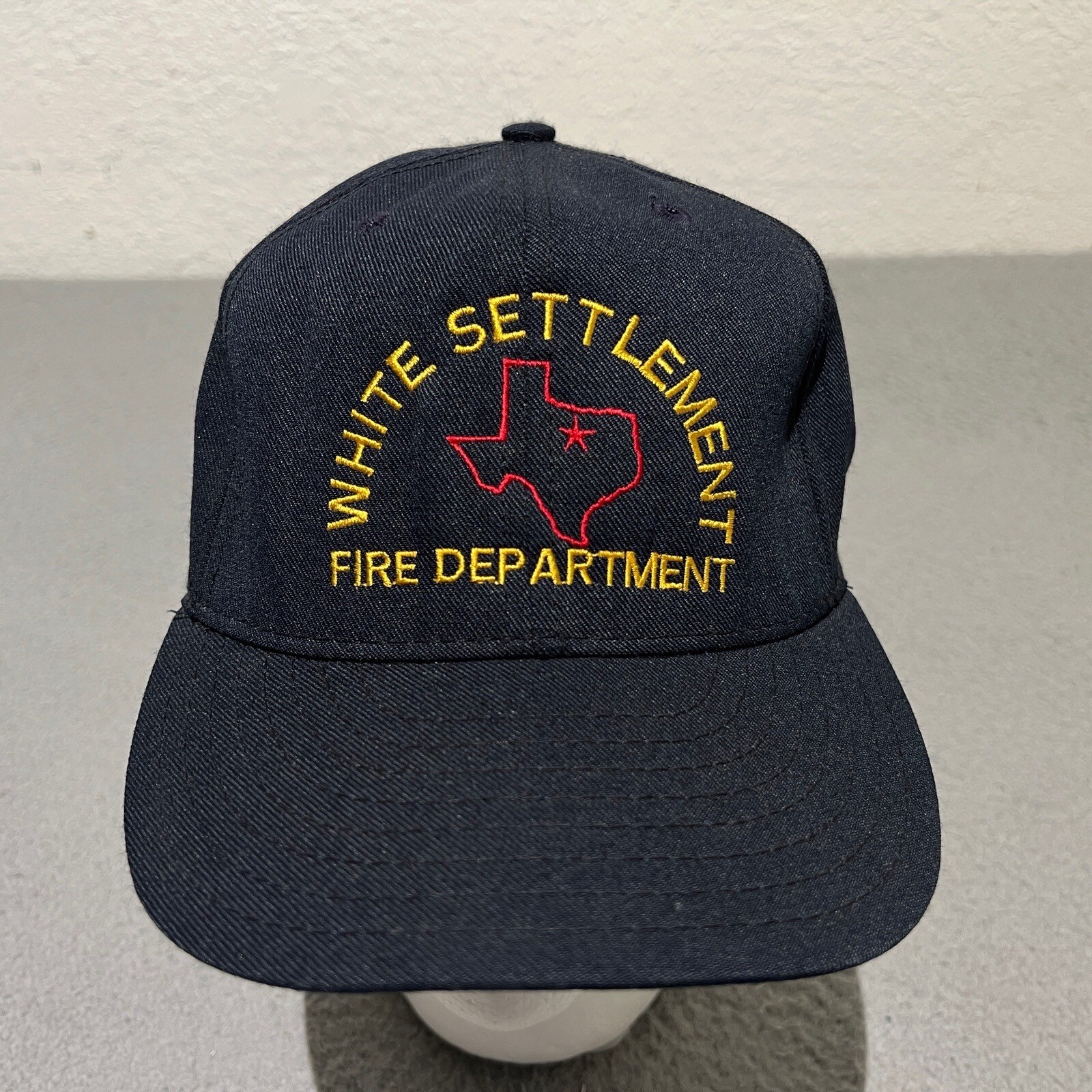 VINTAGE White Settlement Fire Department Cap Mens Blu… Gem