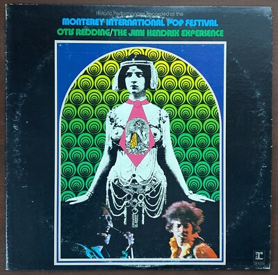 1974 Otis Redding, Jimi Hendrix Monterey International Pop Vinyl, Reprise NM/VG+