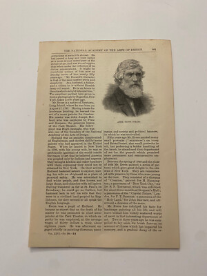 Asher Brown Durand Hudson River School Engraver Painter Portrait c. 1883 Print