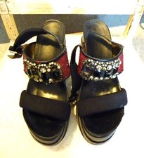 MARNI scarpe sandali plateau con cristalli, taglia 40