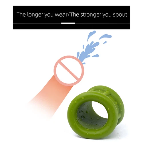Silicone Ball Stretcher Scrotum Ring Squeeze Testicle Penis Ring Enhancer BDSM - Picture 14 of 39