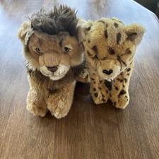 Webkinz Signature Lion and Cheetah Plush Toys Without Code Excellent Condition