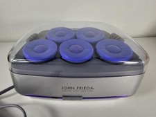 John Frieda Hot Rollers Smooth Waves 5 Big Curlers JFHS5R No Clips Works Clean