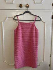 NEW Moon River Pink Valentine's Day Tweed Mini Dress- Luna Striped Size Large