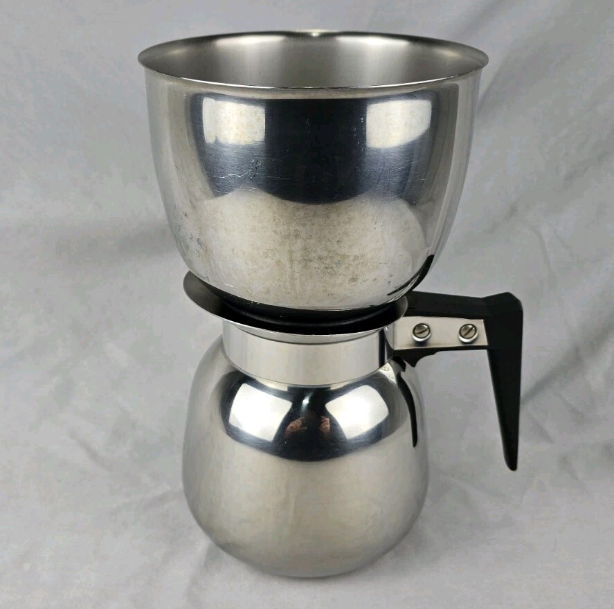 Vintage Nicro Chicago Stainless Steel Vacuum Siphon Stovetop Coffee Maker USA