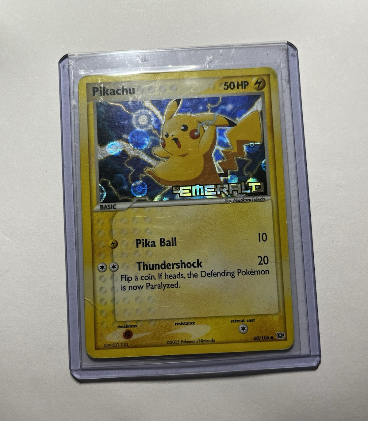 Pikachu 60/106 Ex Emerald Reverse 2005 Stamped Holo