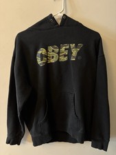 Obey Black Camo Logo Hoodie Sweatshirt, Jacket Mens Size Medium RARE