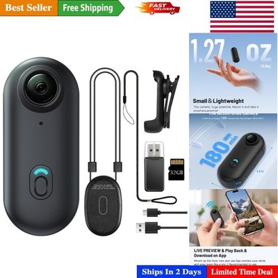 Mini Body Camera - 32GB, 1080p Action Cam for Hands-Free Recording