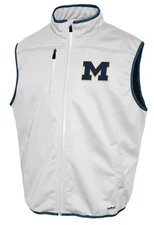 Michigan Wolverines Franchise Club Softshell Vest - White