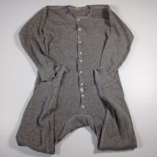 Vtg Stanfield's Men  s Size 48 Wool Heavyweight Long Johns Button Up Suit EUC