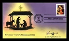 US COVER CHRISTMAS MADONNA AND CHILD FIRST DAY ISSUE PUGH HAND PAINTED