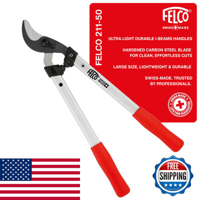 Felco F211-50 Swiss Made Loppers For Gardening 20 Lightweight Precision Loppers