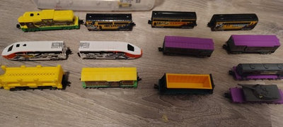 #ad JAKKS Pacific Model Trains LOT of 13 and Train Tracks $80.00