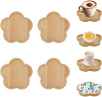 Bambus Untersetzer Holz Blumenform – Kreative DIY Basis FüR Mosaik Bastelset, Ho