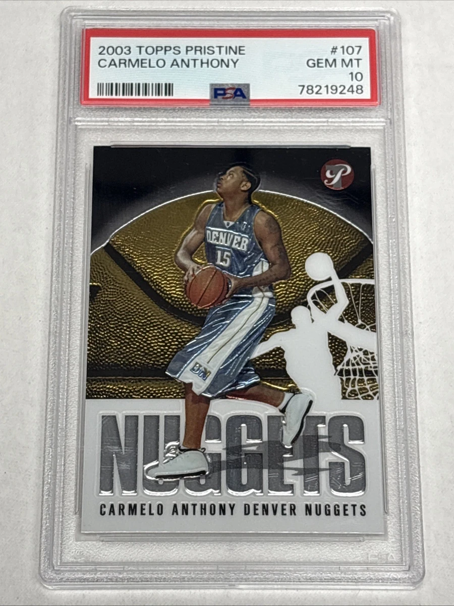 Carmelo Anthony Basketball Grade 10 Rookie Sports Trading Cards