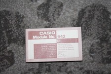 Casio Data Bank Module No. 642 Owners Manual ...