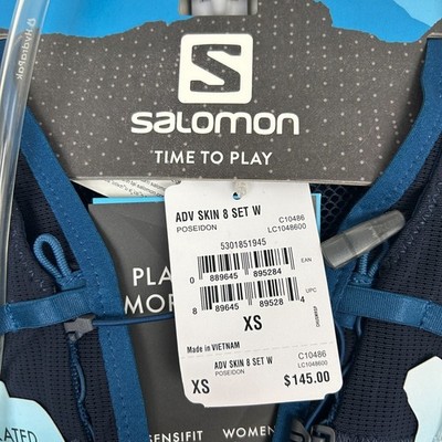 NEW Salomon ADV Skin 8 W, Hydration & Storage Vest w/ 2 500ml