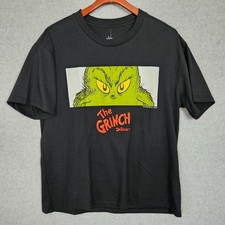 The Grinch Dr Seuss TShirt Mens Size Large Embroidered Front Back Graphic New