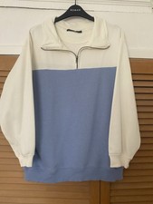 Ladies Blue/White Sweatshirt Size L