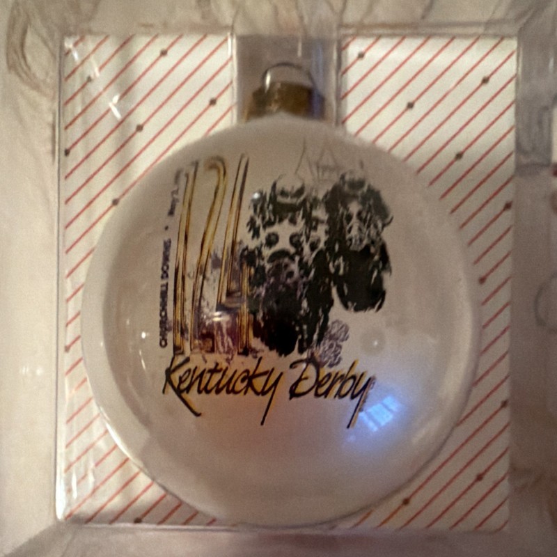 Ornaments Unlimited 1998  Kentucky Derby 124 glass Ball Christmas Ornament 