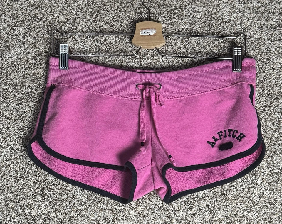 Abercrombie & Fitch Rosa Y2K Suor Esportivo Micro Booty Mini Shorts Lounge Tamanho P - Imagem 2 de 4