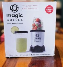 Magic Bullet Mini Compact Personal Blender Silver Black 9 Pieces