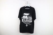 Vintage Mens Large Faded Wildcard Pacman Manny Pacquiao Boxing T-Shirt Black USA
