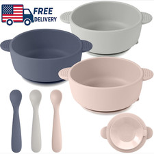 Baby Bowls with Suction Baby Spoons for Babies Toddlers Kids Perfect Gift 3 Pack