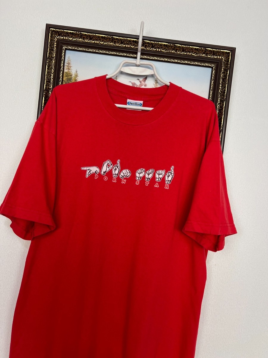 Vintage 90's Porn Star Shirt Over Print Logo Tee Rare Hype Mens