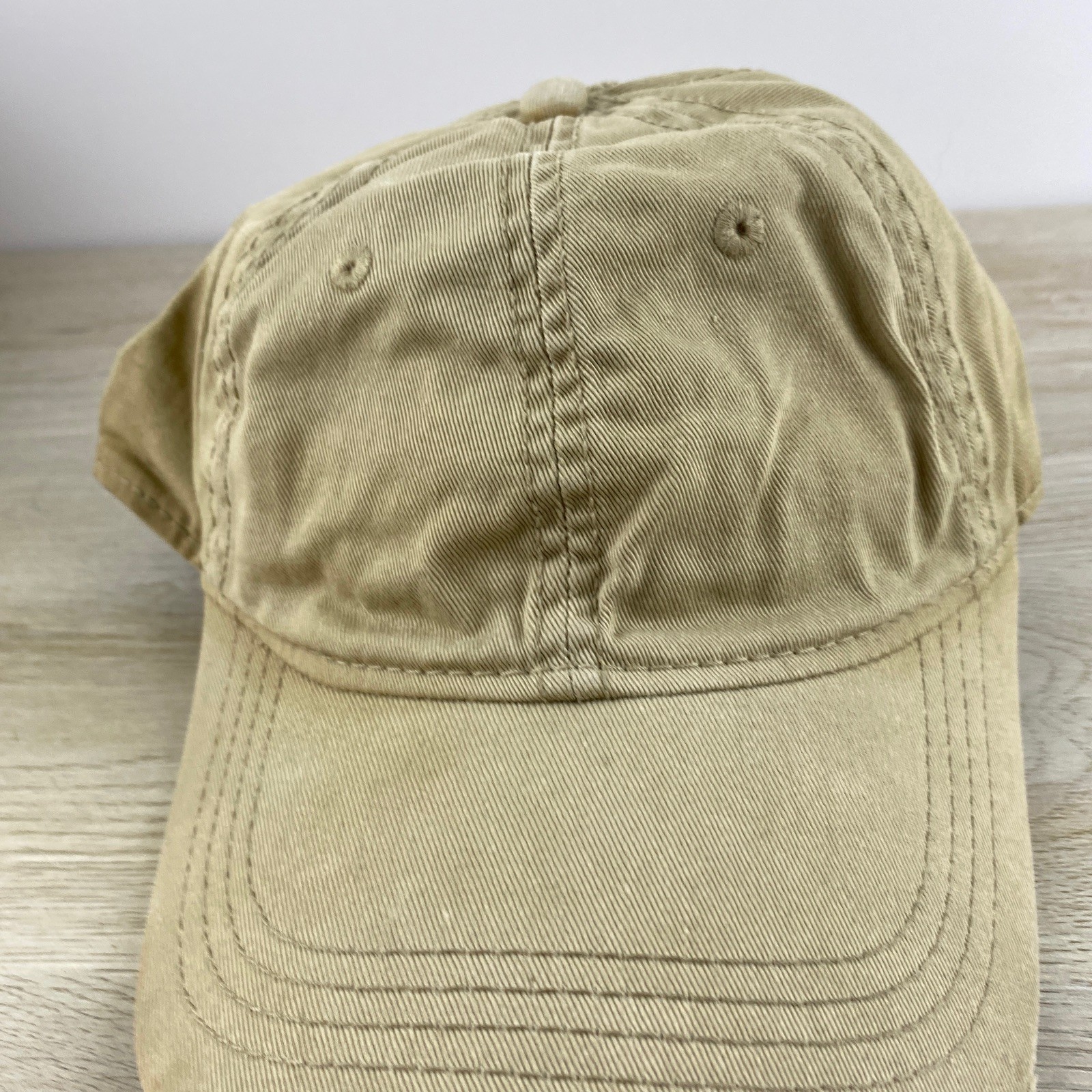 Solid Plain Tan Hat Beige Hat Adjustable Adult Si… - image 4