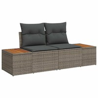 Poly-Rattan Gartensofa Grau 184X62X85Cm GartenmöBel Lounge Sitzbank