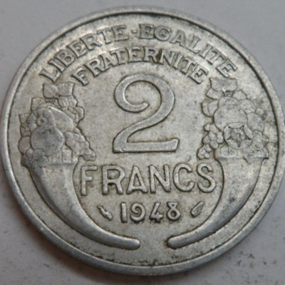 Frankreich 2 Francs, 1948  ## Li-1E